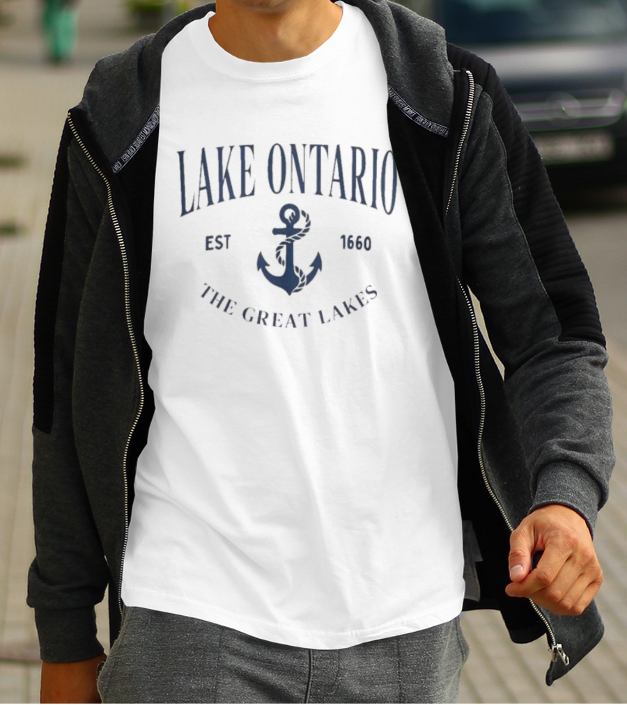 Lake Ontario Anchor Est 1600 The Great Lakes T-Shirt