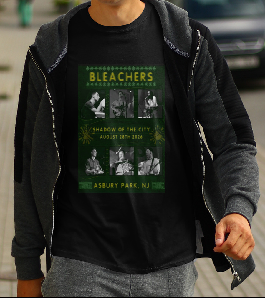 Bleachers Shadow Of The City Asbury Park NJ August 28th 2026 T-Shirt