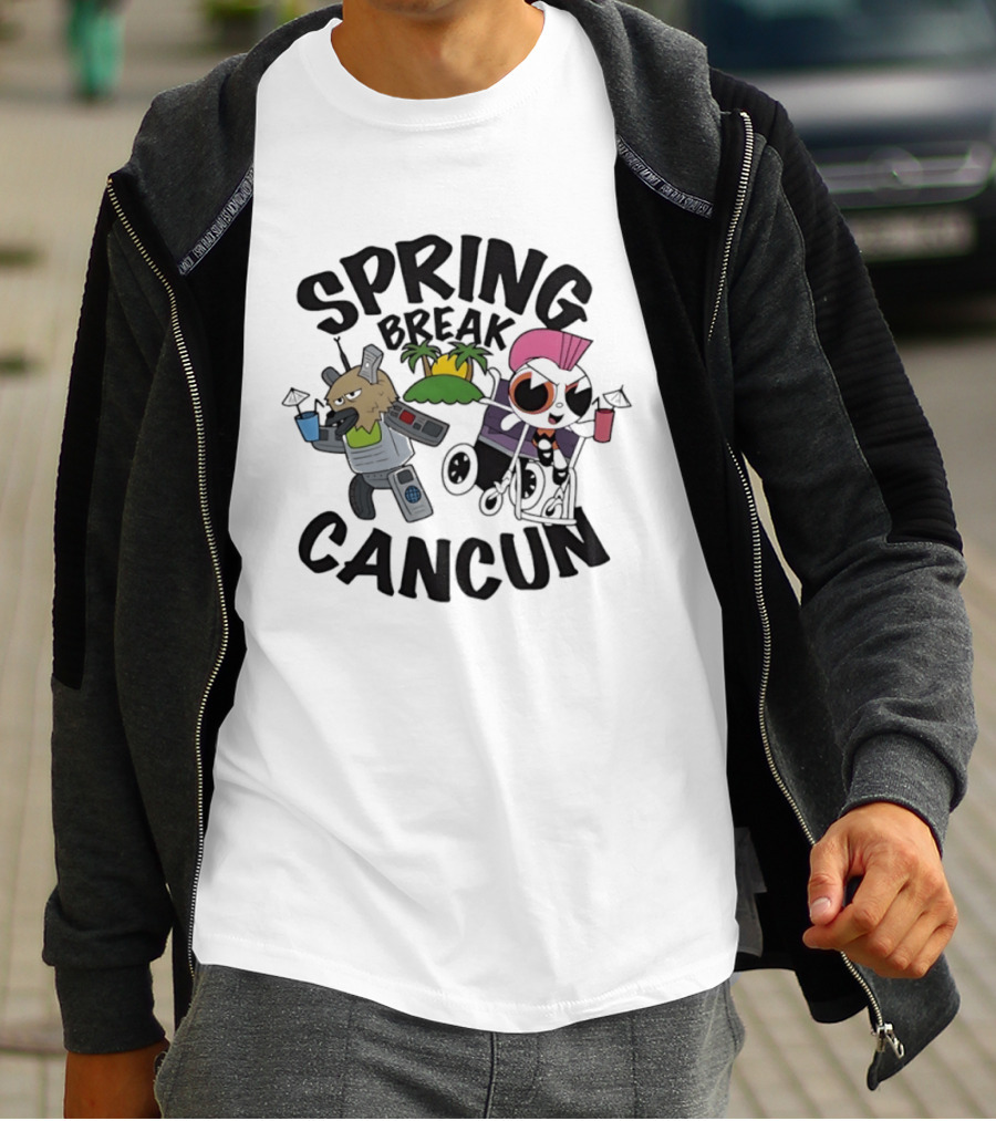 Powerpuff Girls Spring Break Cancun Cartoon Network Vacation Fun T-Shirt