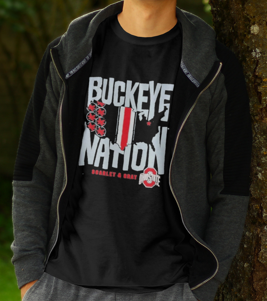 Buckeye Nation Scarlet & Gray Ohio State T-Shirt