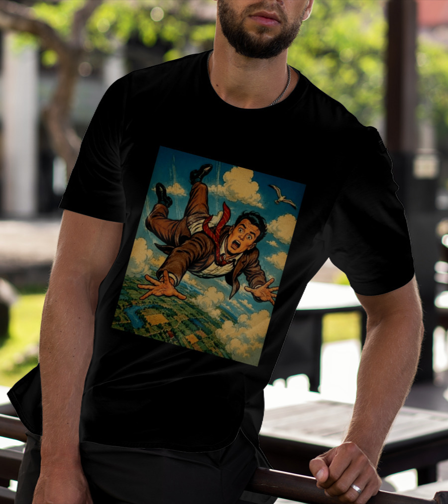 Musicians Of Threads Comic Superhero Falling Sky Adventure T-Shirt