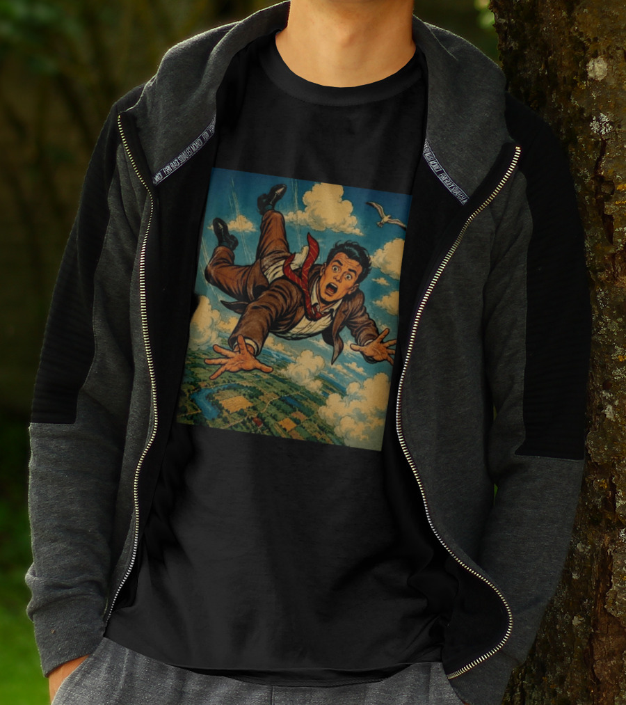 Musicians Of Threads Comic Superhero Falling Sky Adventure T-Shirt