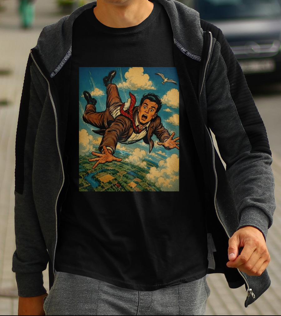 Musicians Of Threads Comic Superhero Falling Sky Adventure T-Shirt
