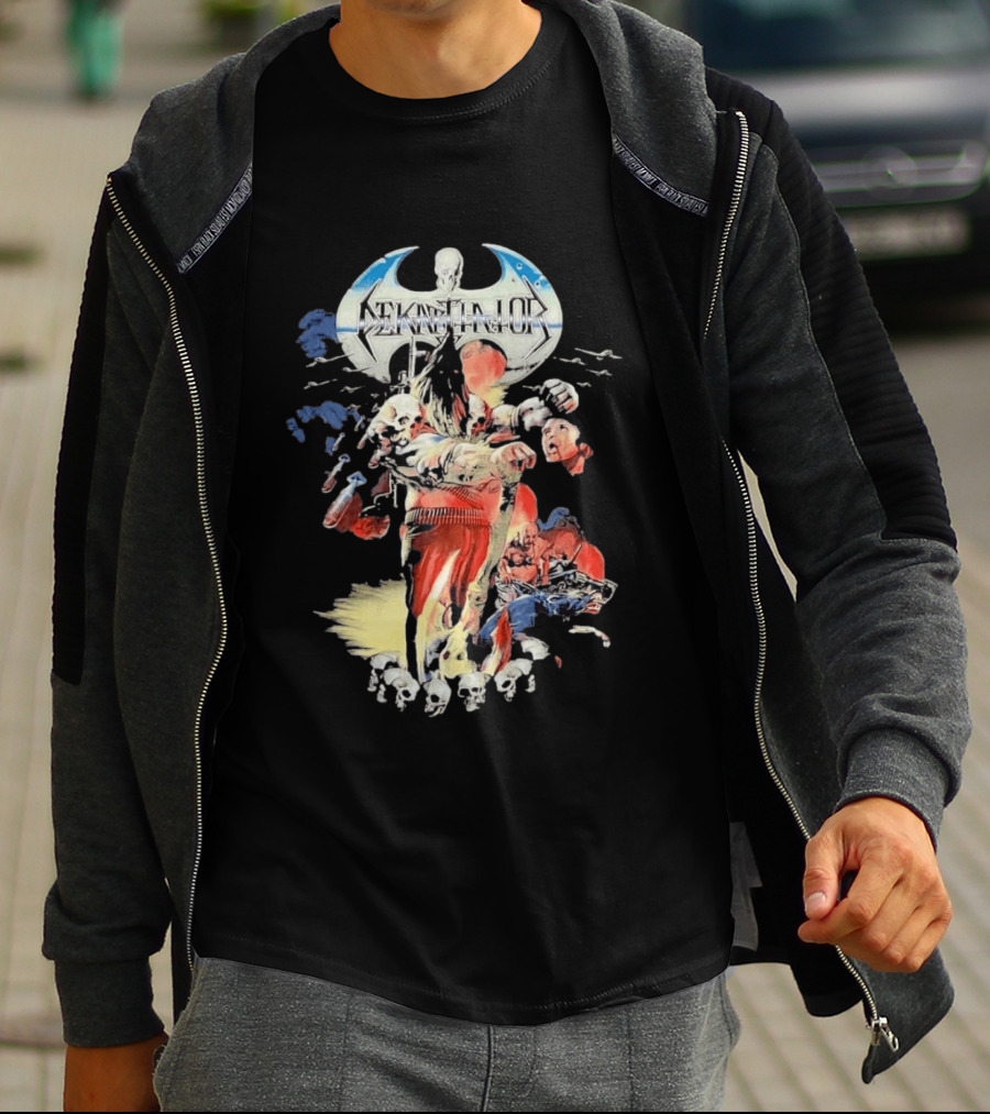 Dekapitator The Storm Before The Calm Skull And Axe Battle Scene T-Shirt