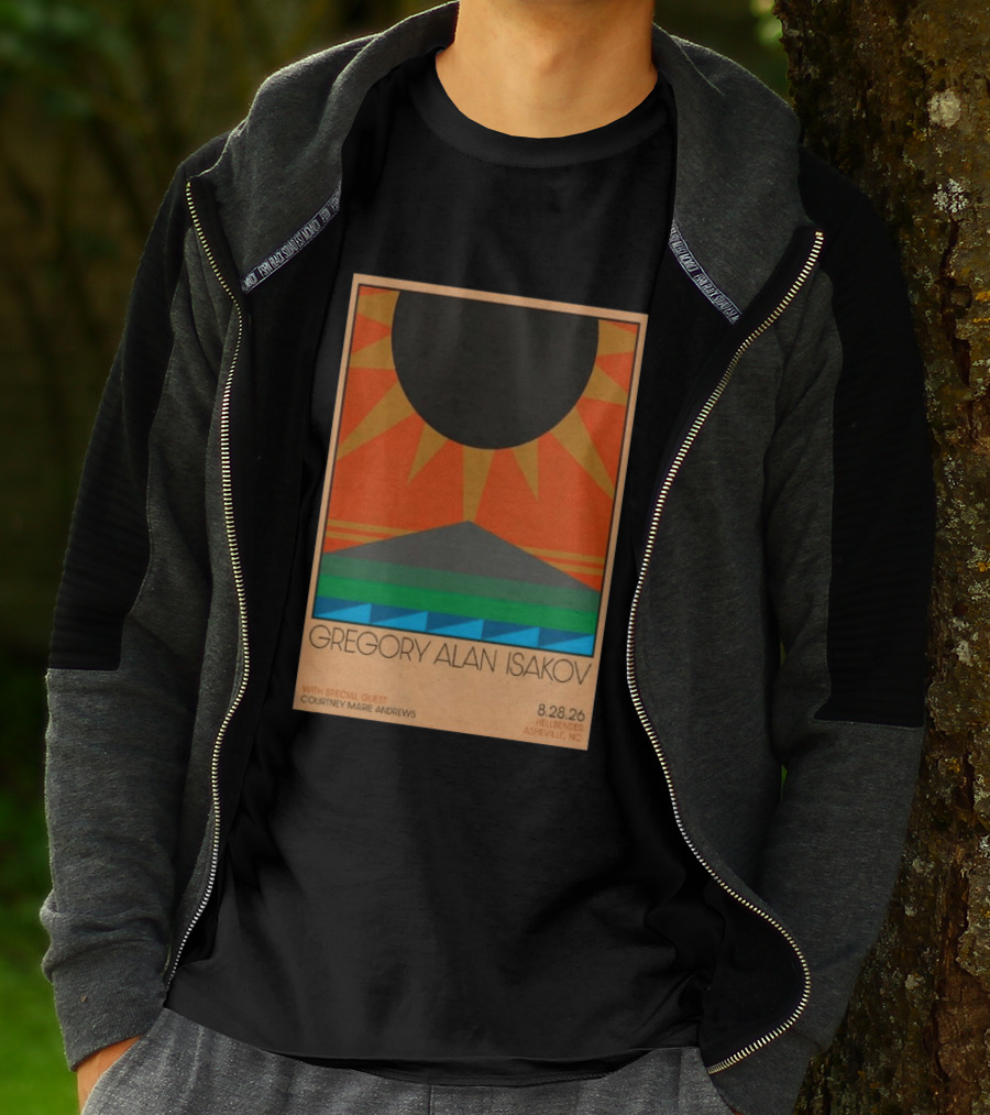 Gregory Alan Isakov 08 28 26 Hellbender Asheville NC Tour With Courtney Marie Andrews T-Shirt