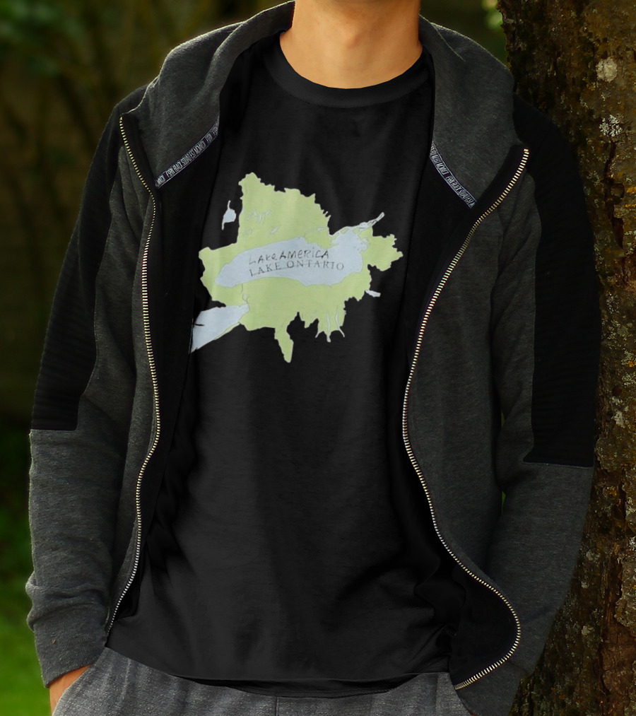 Lake America Lake Ontario Unique Map T-Shirt