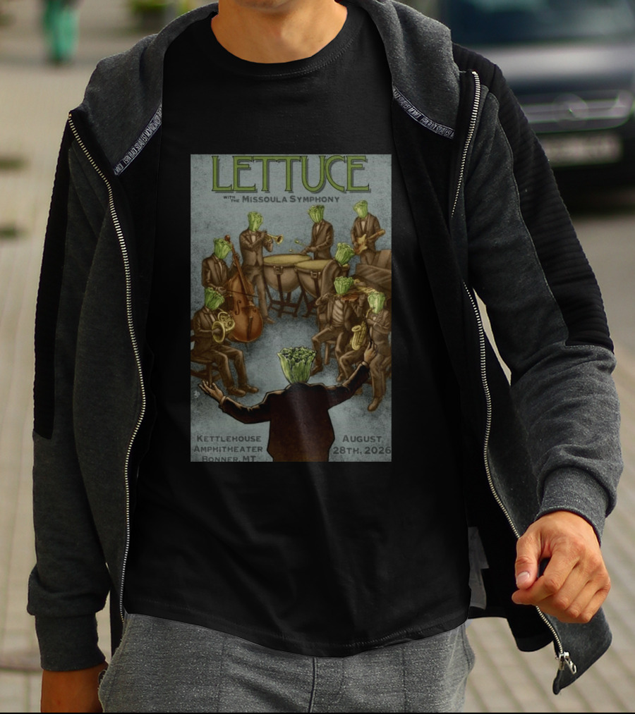 Lettuce With Missoula Symphony KettleHouse Amphitheater Bonner MT August 28 2026 T-Shirt