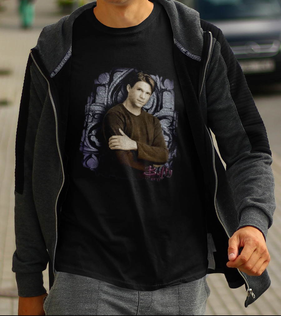 Riley Finn Marc Blucas Buffy Gothic Arch Arms Crossed T-Shirt