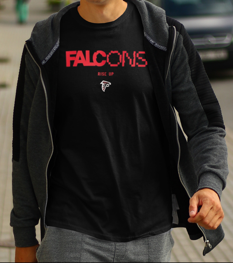 Atlanta Falcons Rise Up Football Team Logo Fan T-Shirt