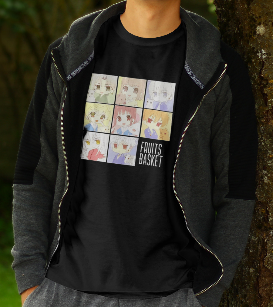 Fruits Basket Chibi Characters Grid With Cute Kawaii Anime T-Shirt