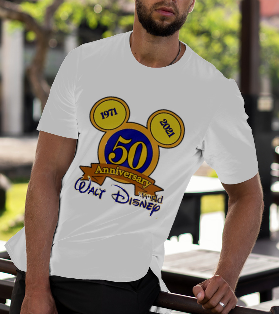 1971 2021 50th Anniversary Walt Disney World Mickey Ears Celebration T-Shirt