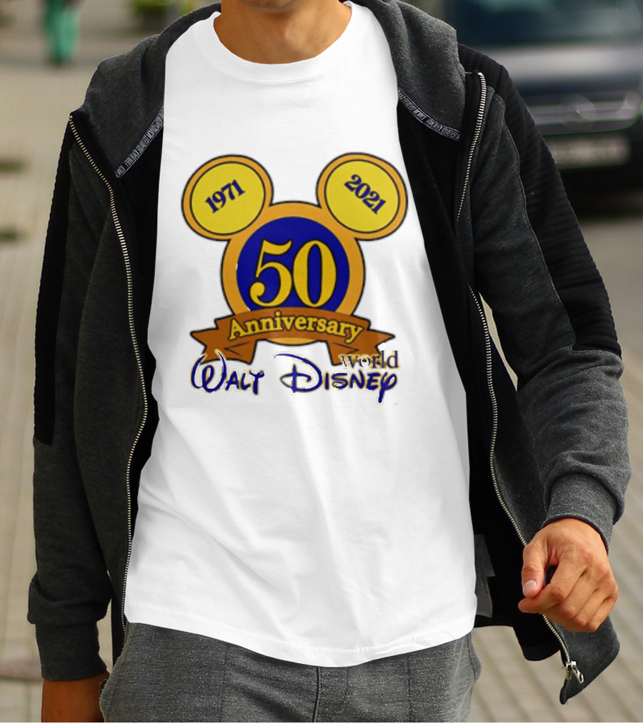 1971 2021 50th Anniversary Walt Disney World Mickey Ears Celebration T-Shirt