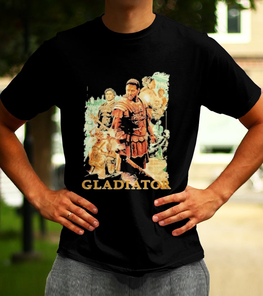 Gladiator Maximus Collage Russell Crowe Roman Warrior Epic T-Shirt