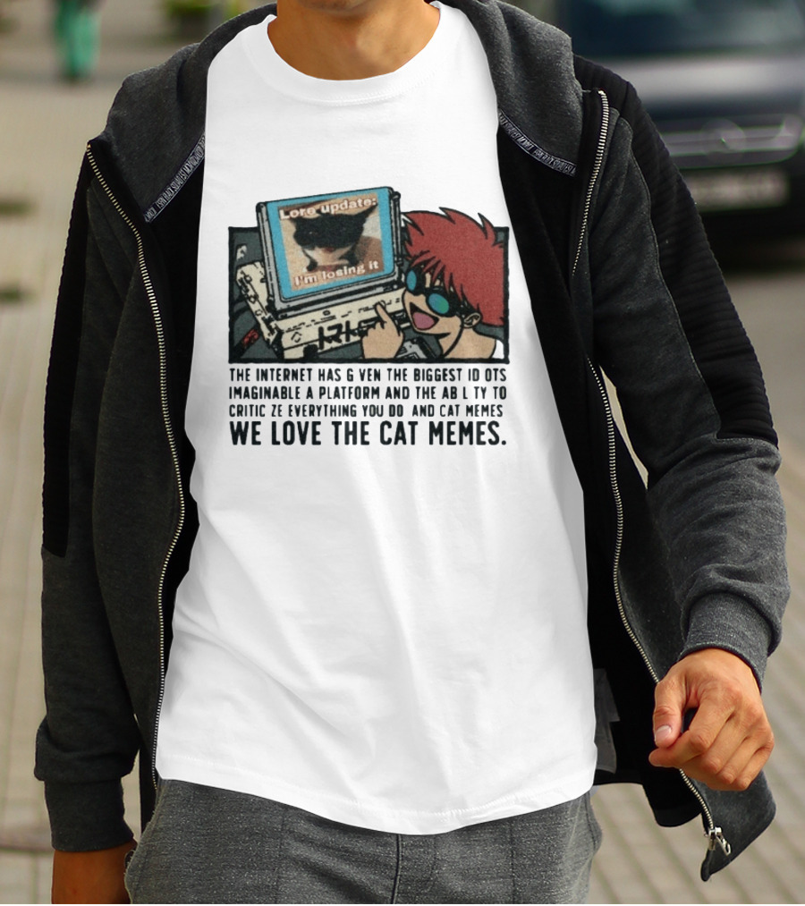 Edward Cowboy Bebop Internet Idiots Cat Memes Lore Update I'm Losing It T-Shirt