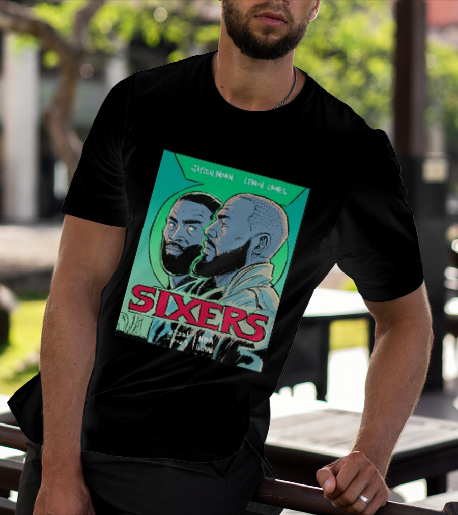 Jaylen Brown Lebron James Sixers NBA Lanterns T-Shirt