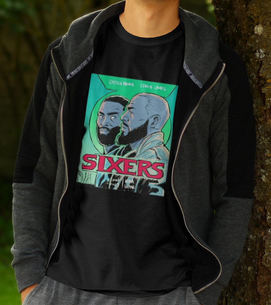 Jaylen Brown Lebron James Sixers NBA Lanterns T-Shirt