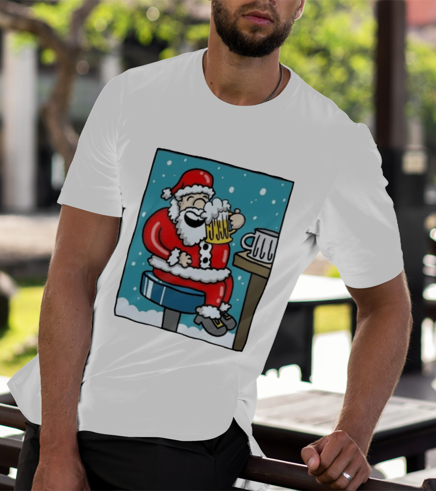 Santa Claus It's The Most Wonderful Time For A Beer Christmas T-Shirt