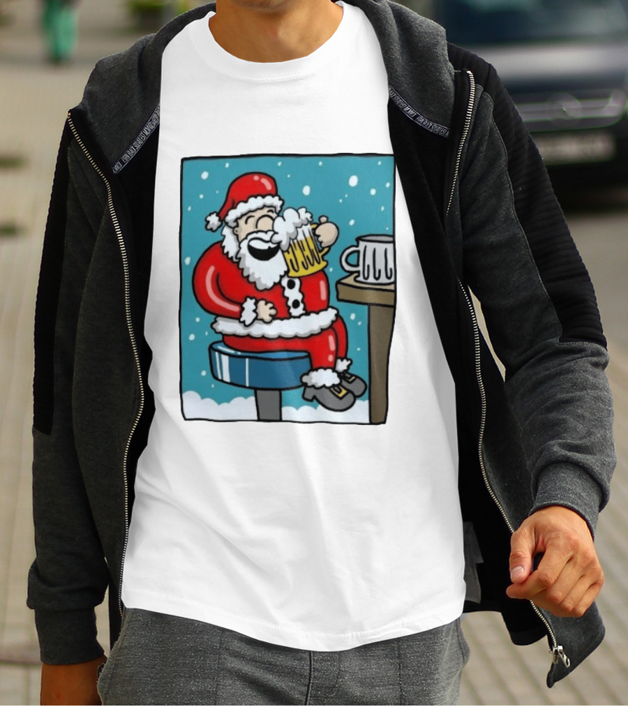 Santa Claus It's The Most Wonderful Time For A Beer Christmas T-Shirt