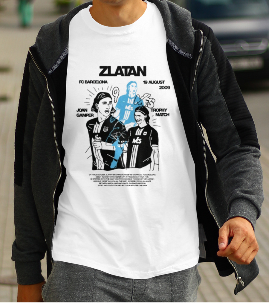 Zlatan Ibrahimović FC Barcelona 19 August 2009 Joan Gamper Trophy Més Match T-Shirt