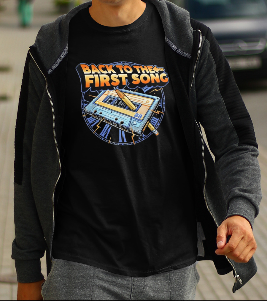 Back To The First Song 88 Cassette Tape Retro Rewind Nostalgia T-Shirt