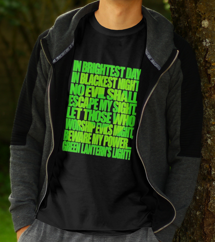 In Brightest Day In Blackest Night No Evil Shall Escape My Sight Green Lantern's Light T-Shirt