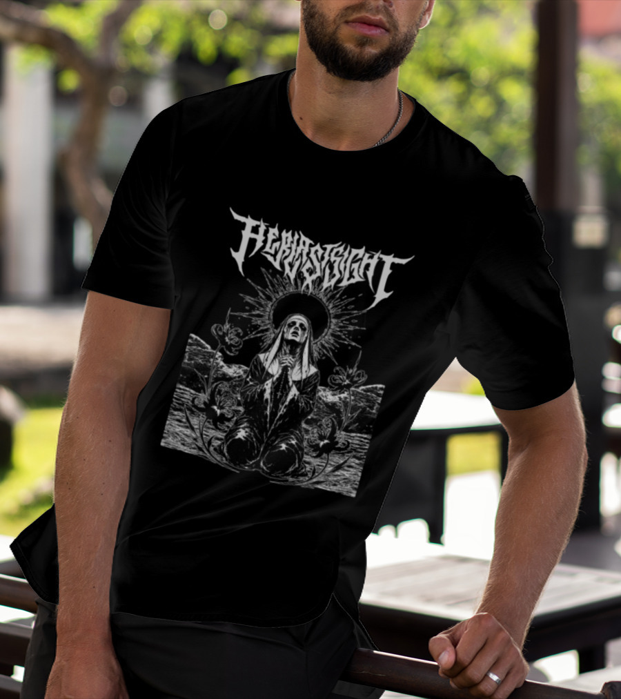 Her Last Sight Store Nun Black Gothic Art Tattoo T-Shirt
