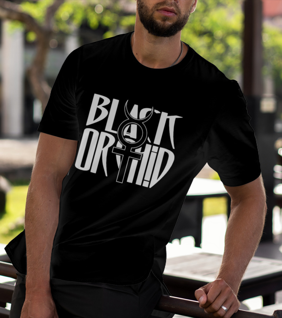 Black Orchid Occult Gothic Mystical T-Shirt