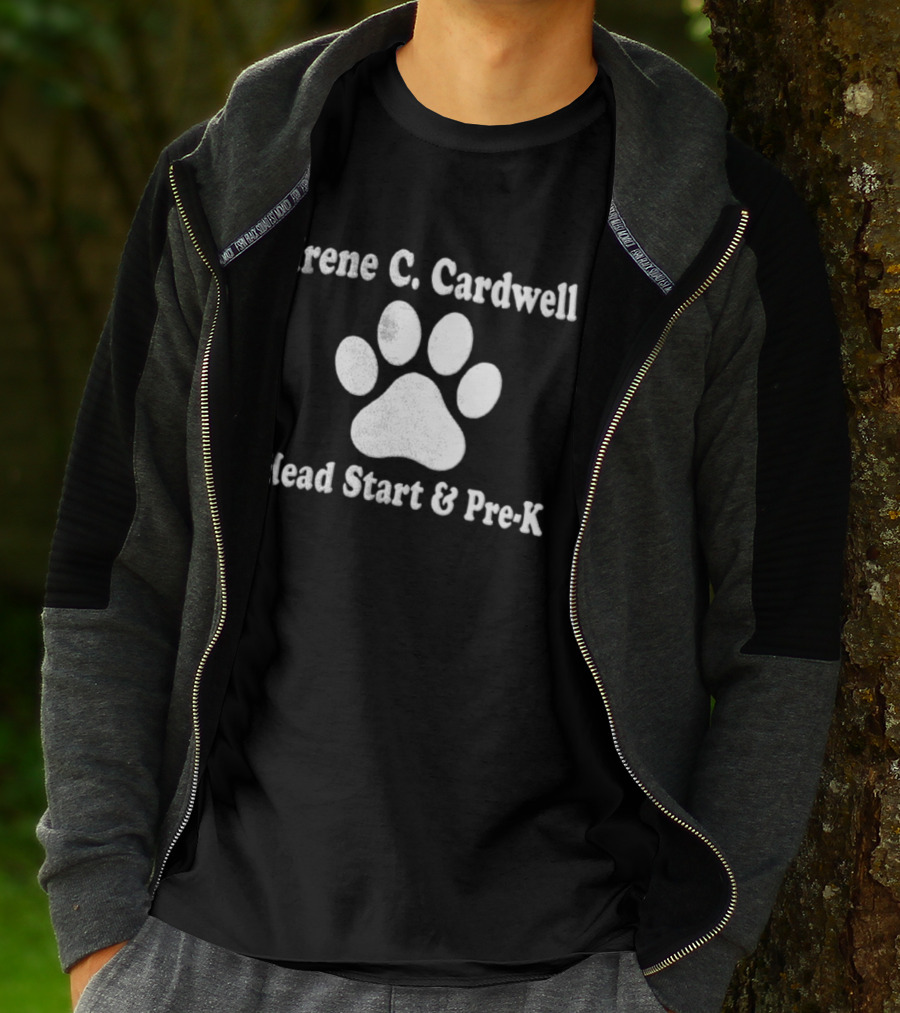 Irene C Cardwell Head Start Pre K White Paw T-Shirt