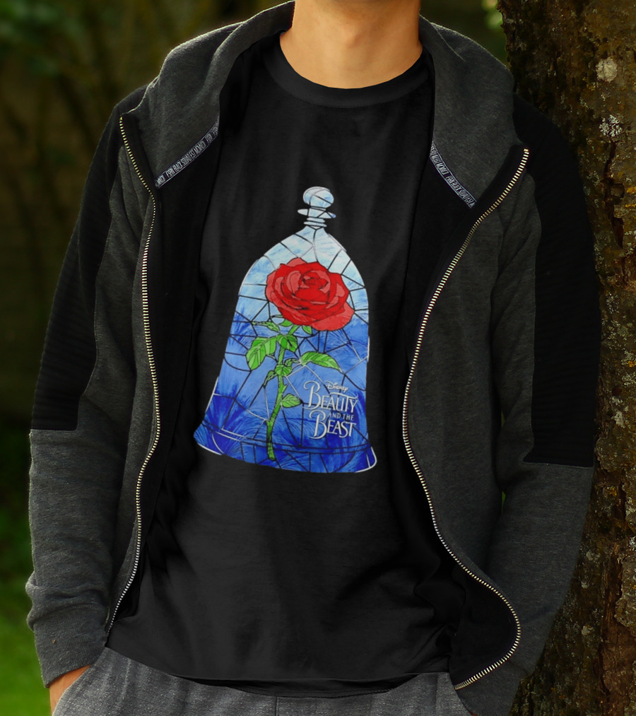 Disney Beauty And The Beast Stained Glass Rose Enchantment T-Shirt
