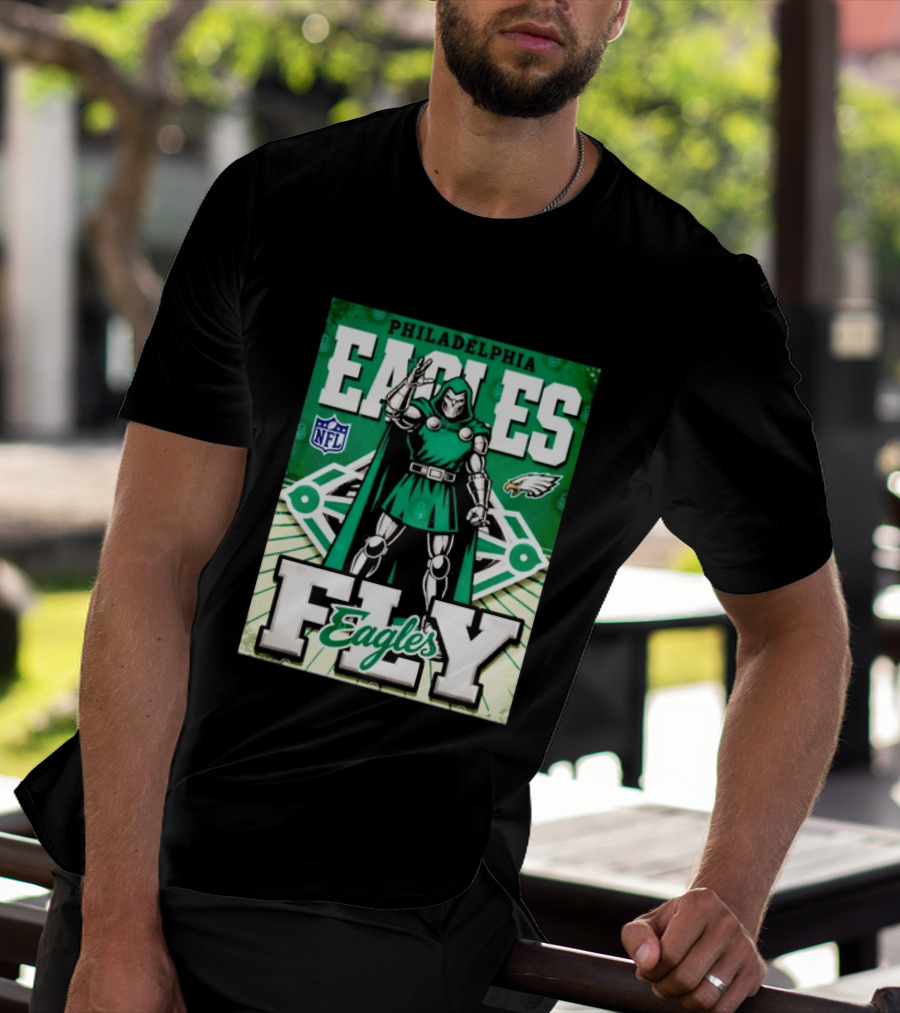 Philadelphia Eagles Doctor Doom NFL Fly Eagles T-Shirt