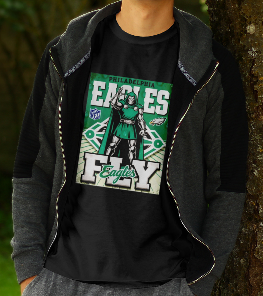Philadelphia Eagles Doctor Doom NFL Fly Eagles T-Shirt