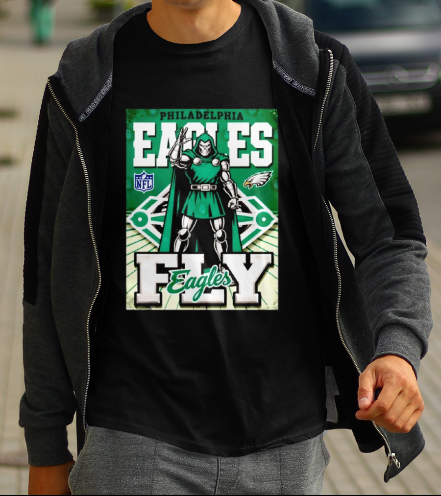 Philadelphia Eagles Doctor Doom NFL Fly Eagles T-Shirt