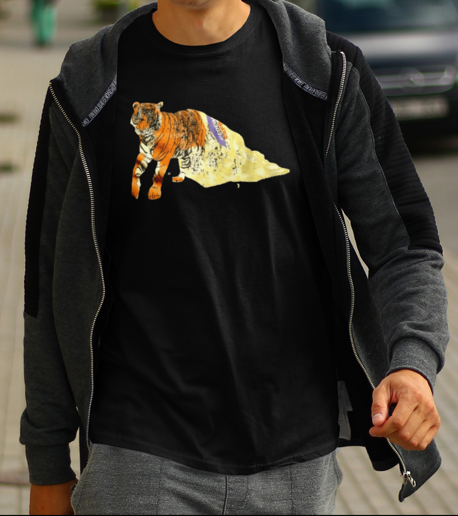 FedEx Tiger Wrapped In Distressed Envelope Packaging Vintage Aesthetic T-Shirt