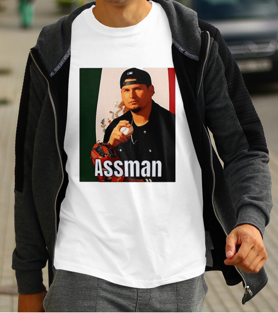 Assman Baseball Player Mexico Flag Baseball Glove Cap T-Shirt