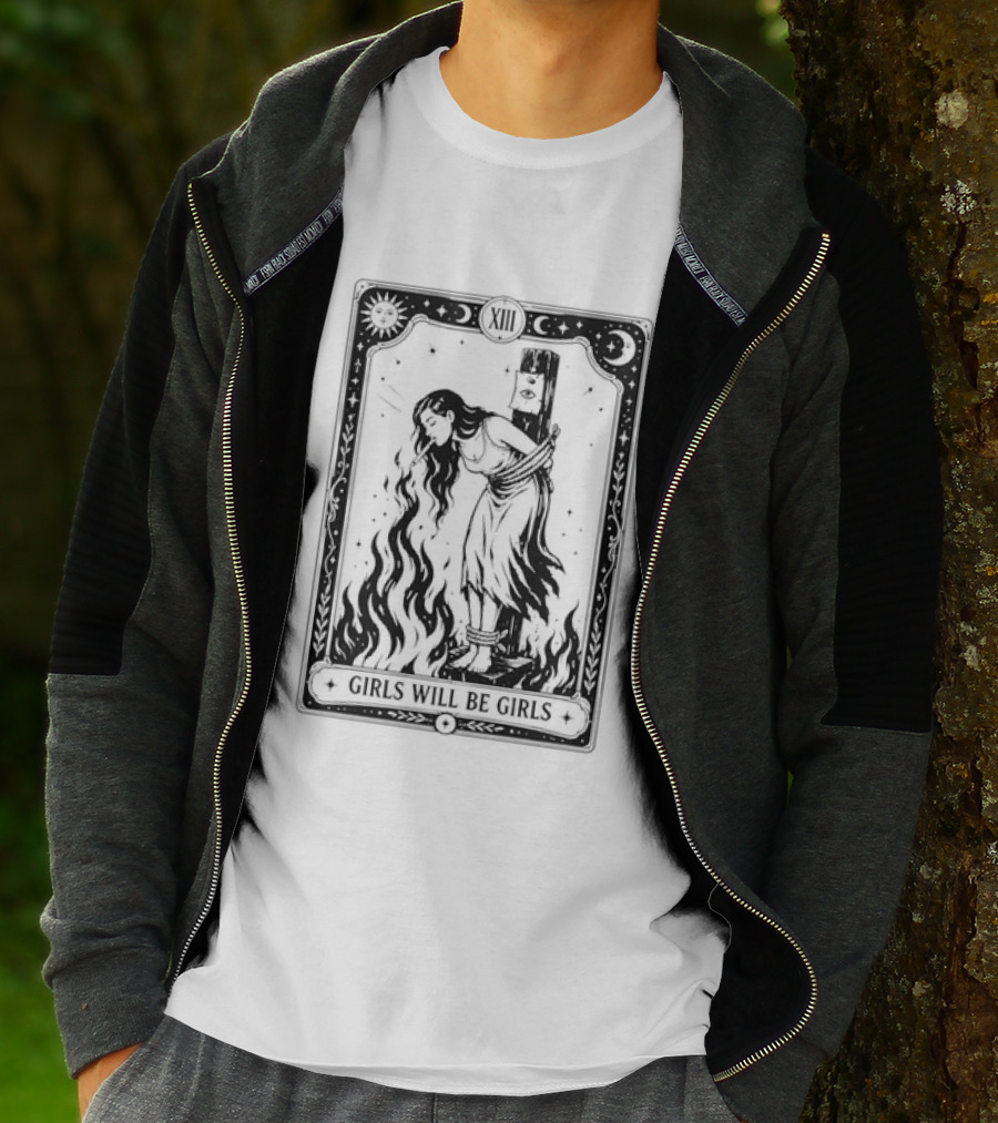Girls Will Be Girls Tarot Card Witchcraft Magic Mystic T-Shirt