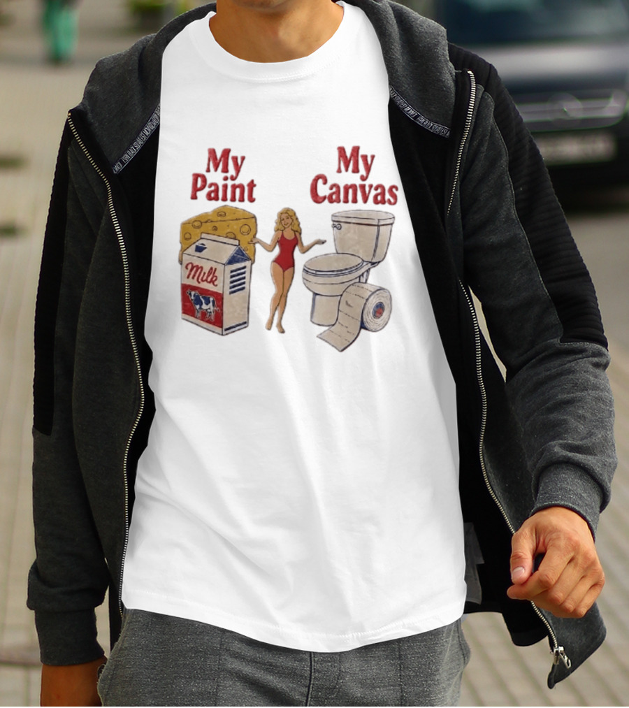 My Paint My Cheese Milk Cow Toilet Paper Humor T-Shirt