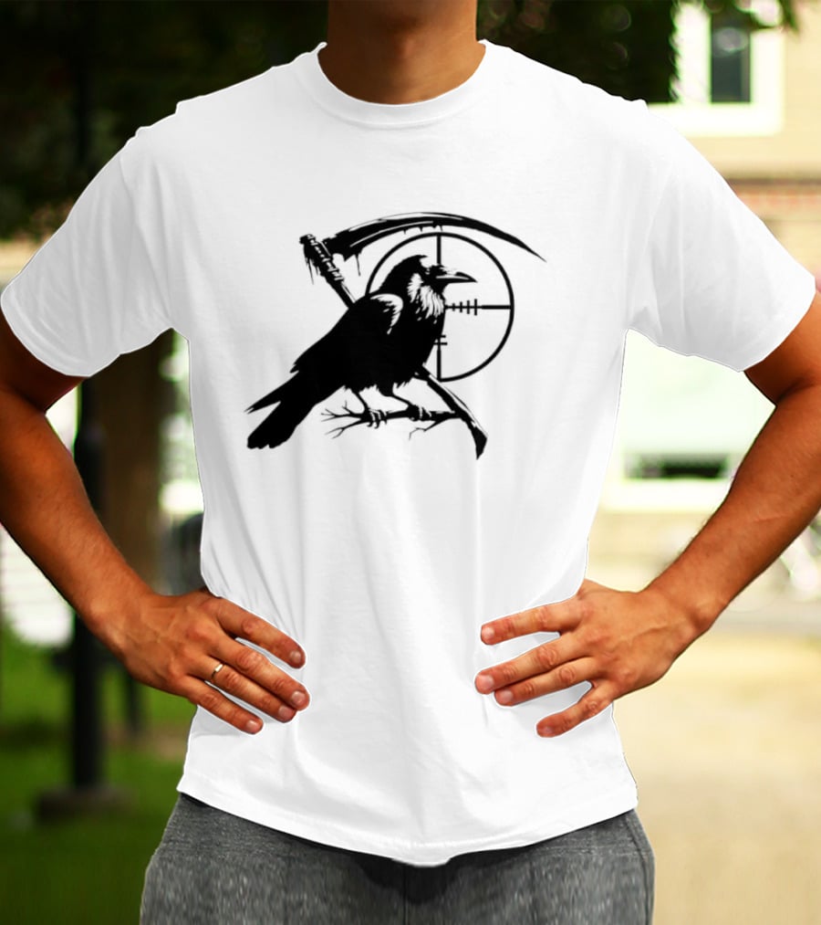 Grim Reaper Raven Sniper Scope Target T-Shirt