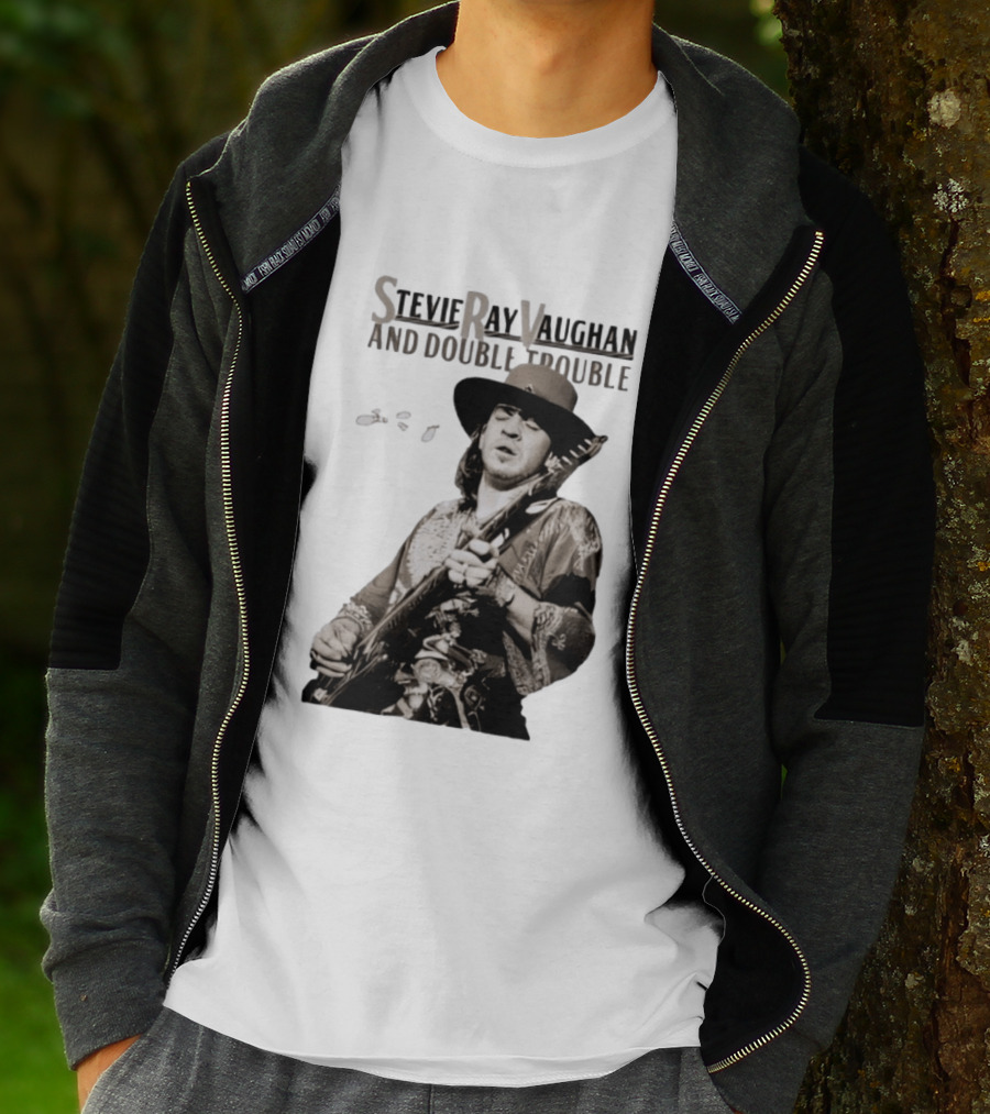 Stevie Ray Vaughan And Double Trouble Live Performance Image T-Shirt