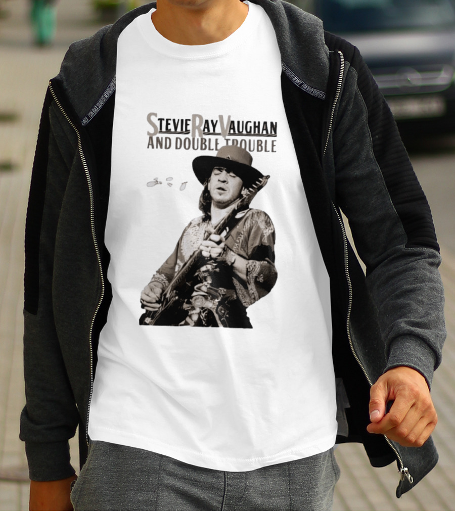Stevie Ray Vaughan And Double Trouble Live Performance Image T-Shirt