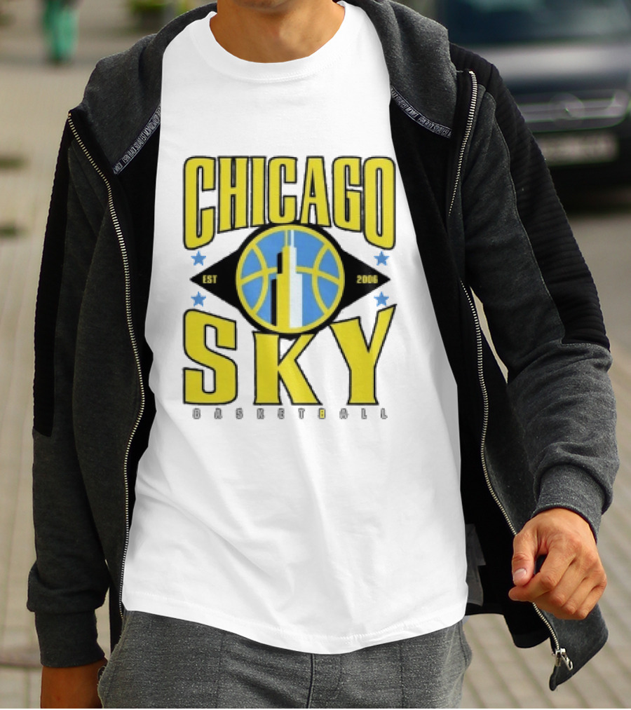 Chicago Sky Est 2006 Basketball Skyline WNBA T-Shirt