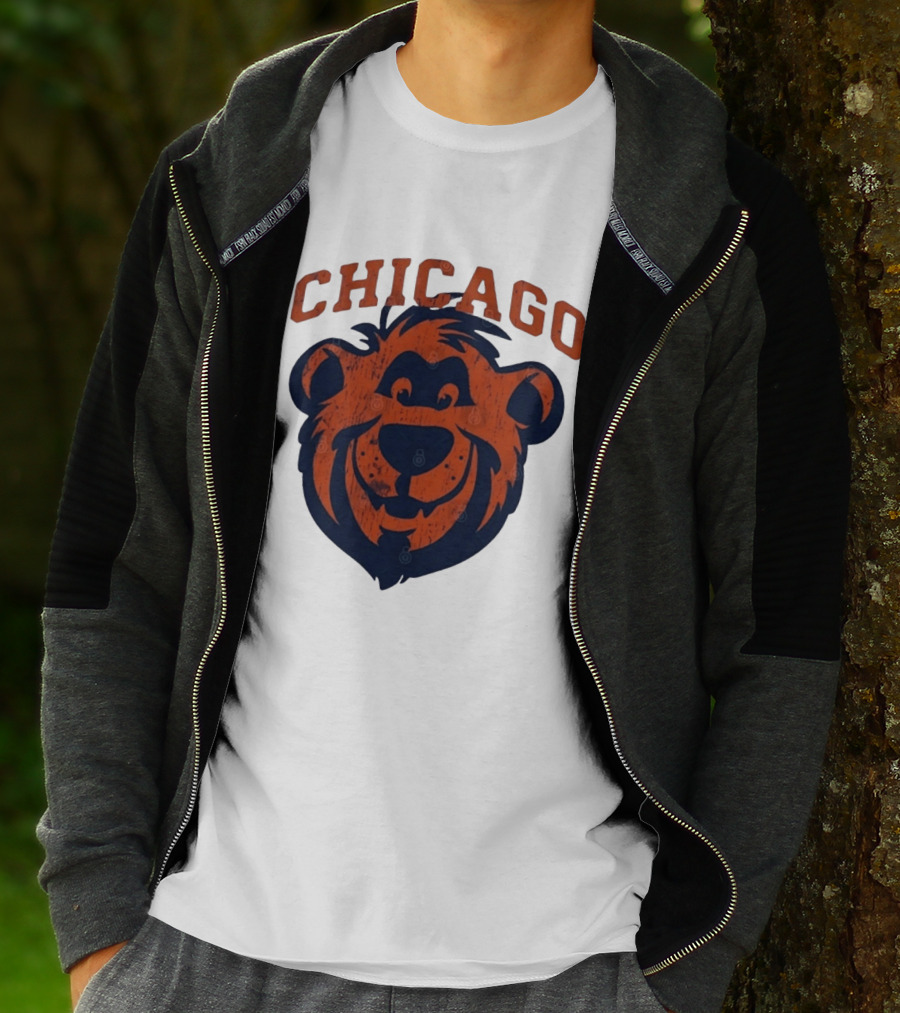 Chicago Bears Distressed Bear Face T-Shirt