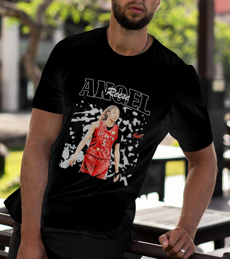Angel Reese Atlanta No. 5 Basketball Star Burst T-Shirt