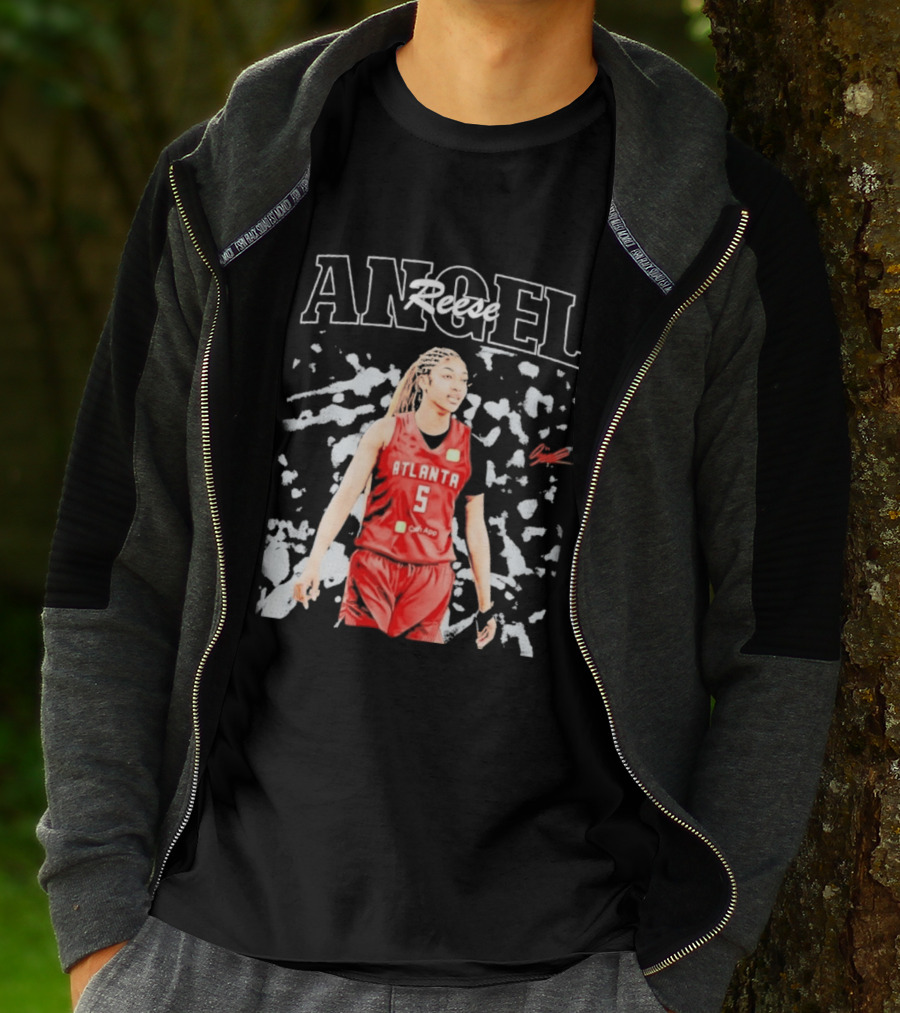 Angel Reese Atlanta No. 5 Basketball Star Burst T-Shirt