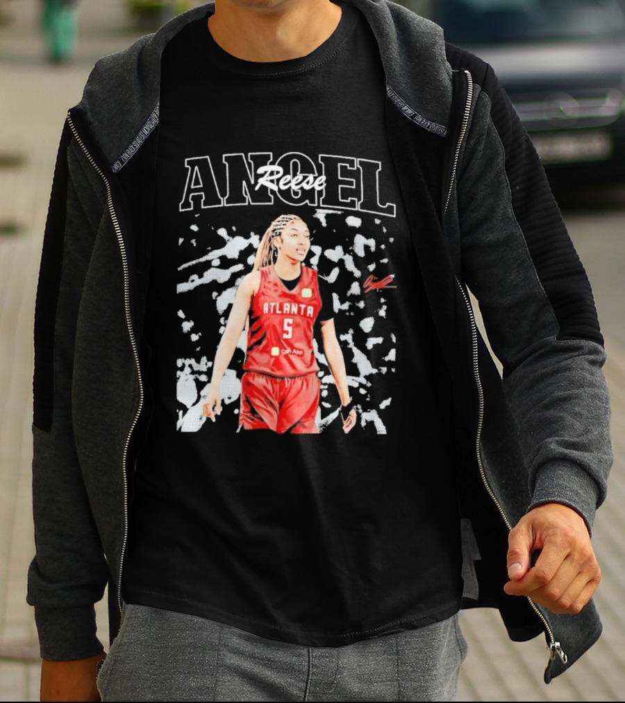 Angel Reese Atlanta No. 5 Basketball Star Burst T-Shirt