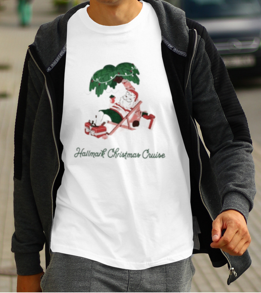 Hallmark Christmas Cruise Store Beach Santa 2026 Holiday Collection T-Shirt