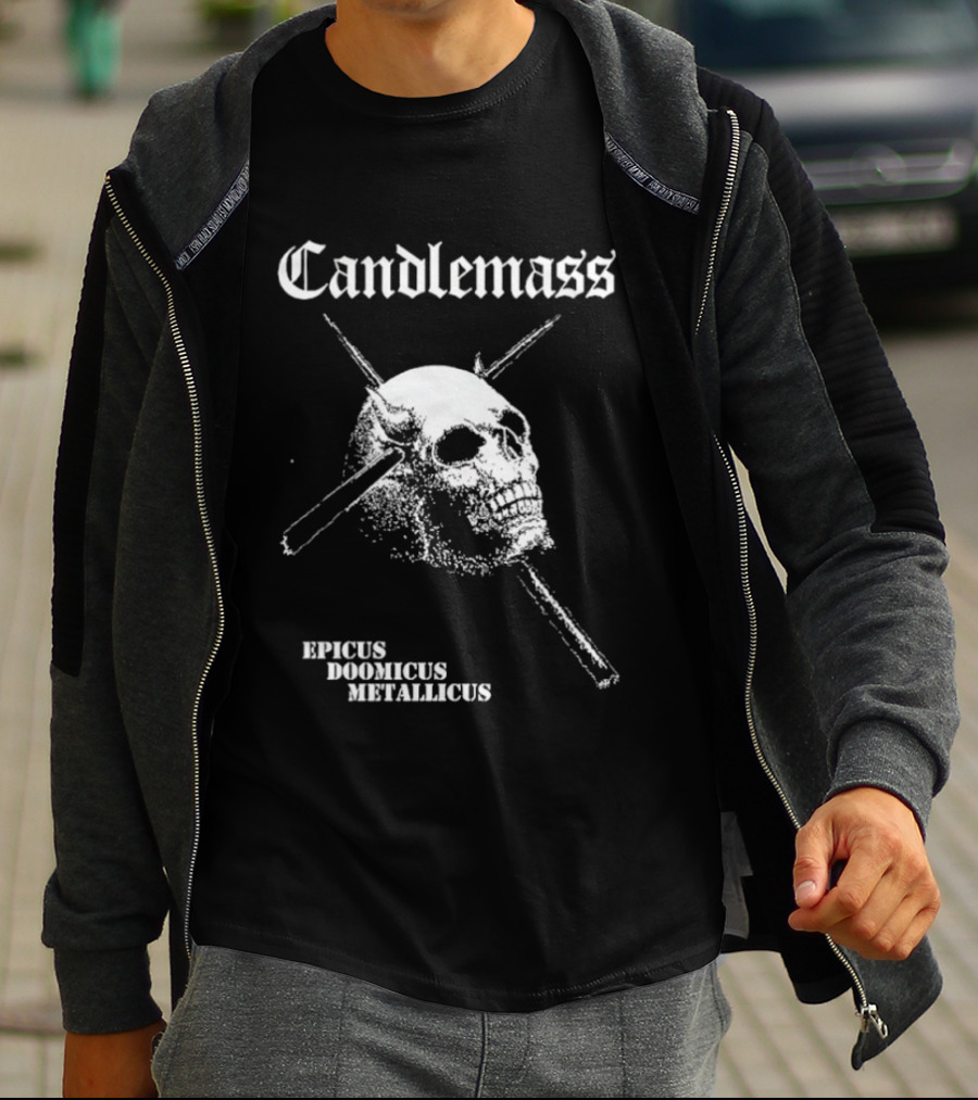 Candlemass Epicus Doomicus Metallicus Skull T-Shirt