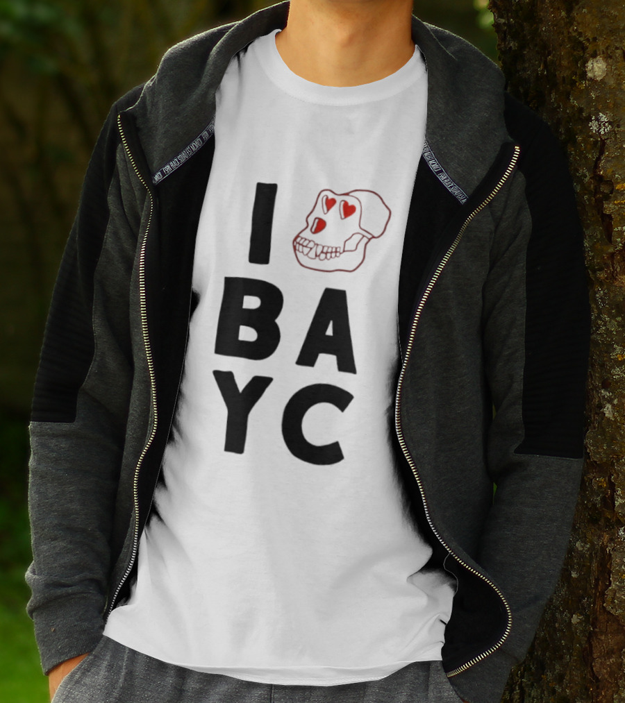 I Love BAYC I Heart Bored Ape Yacht Club NFT Crypto T-Shirt