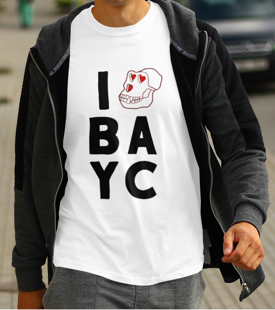 I Love BAYC I Heart Bored Ape Yacht Club NFT Crypto T-Shirt