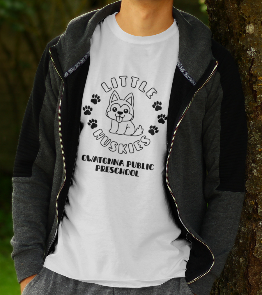 Little Huskies Owatonna Public Preschool Fun Cute Puppy T-Shirt
