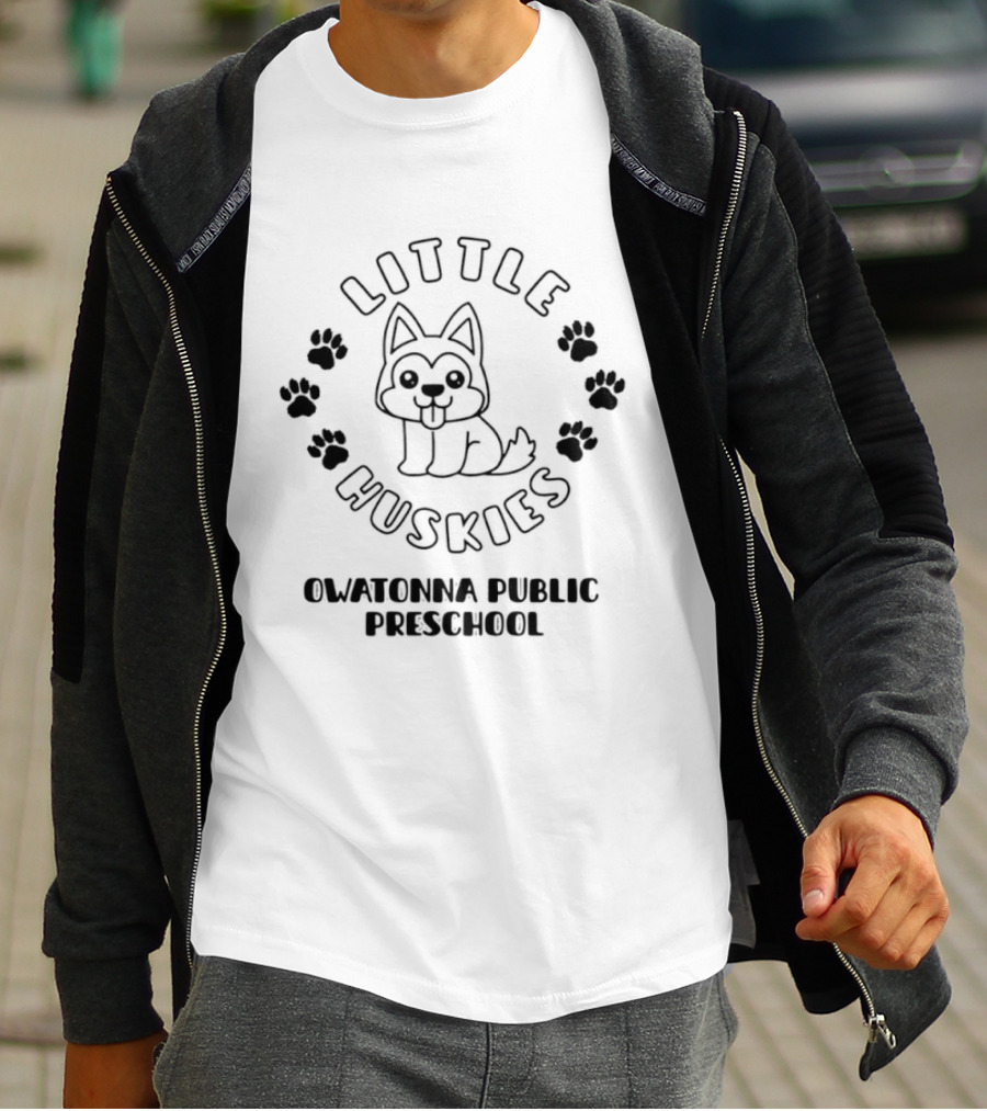 Little Huskies Owatonna Public Preschool Fun Cute Puppy T-Shirt